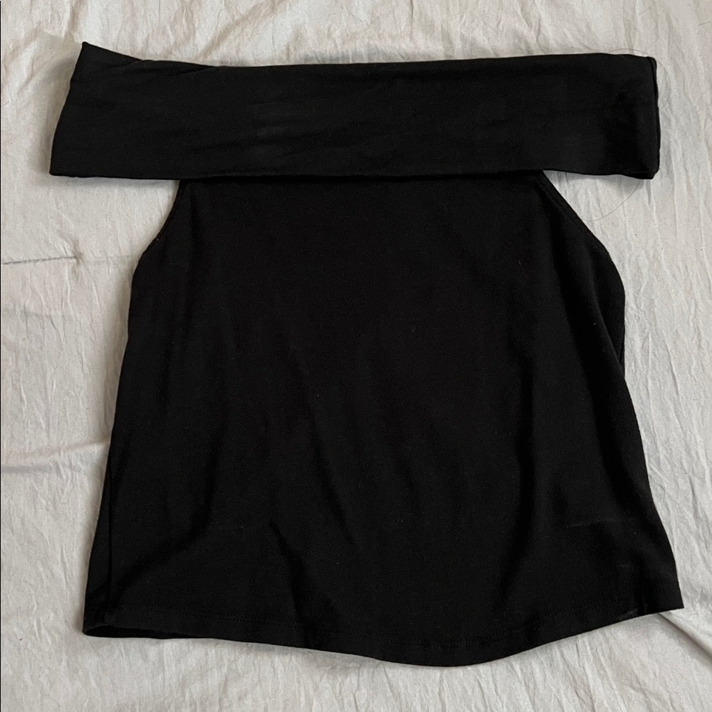 Aerie Black Off-Shoulder Top